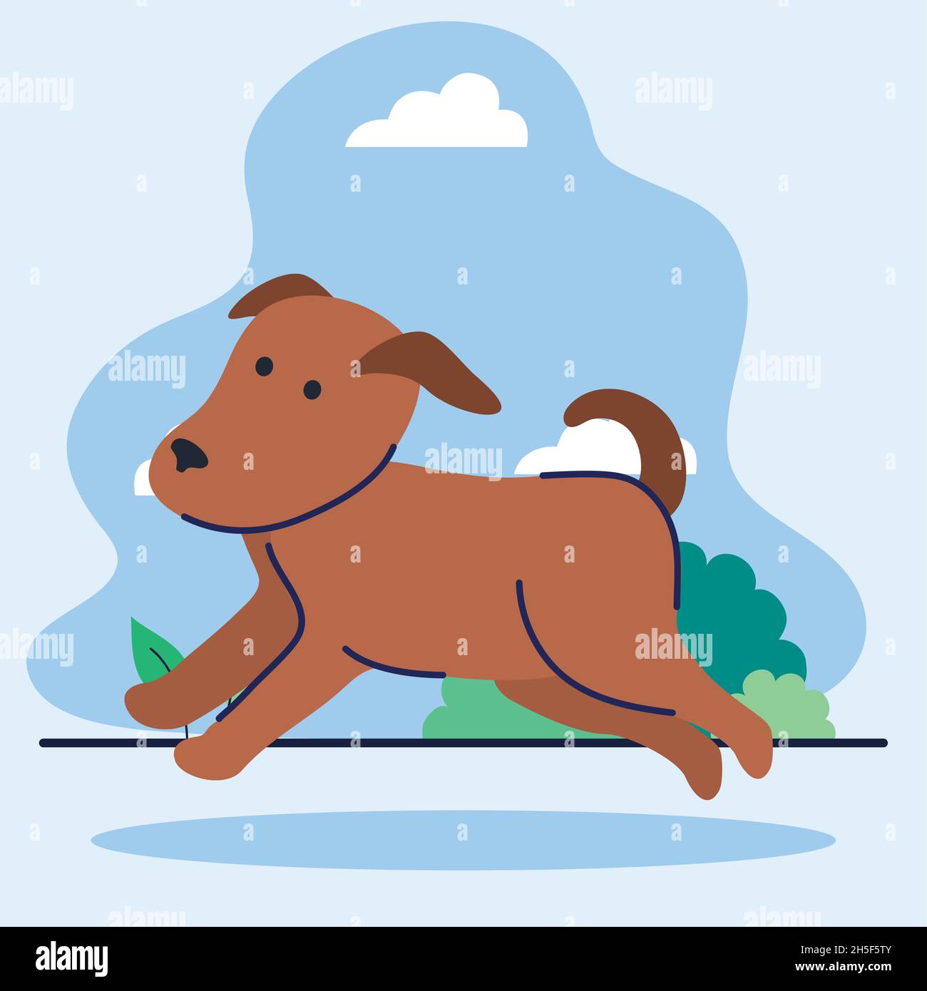 dog running in outdoor Stock Vector Image & Art - Alamy