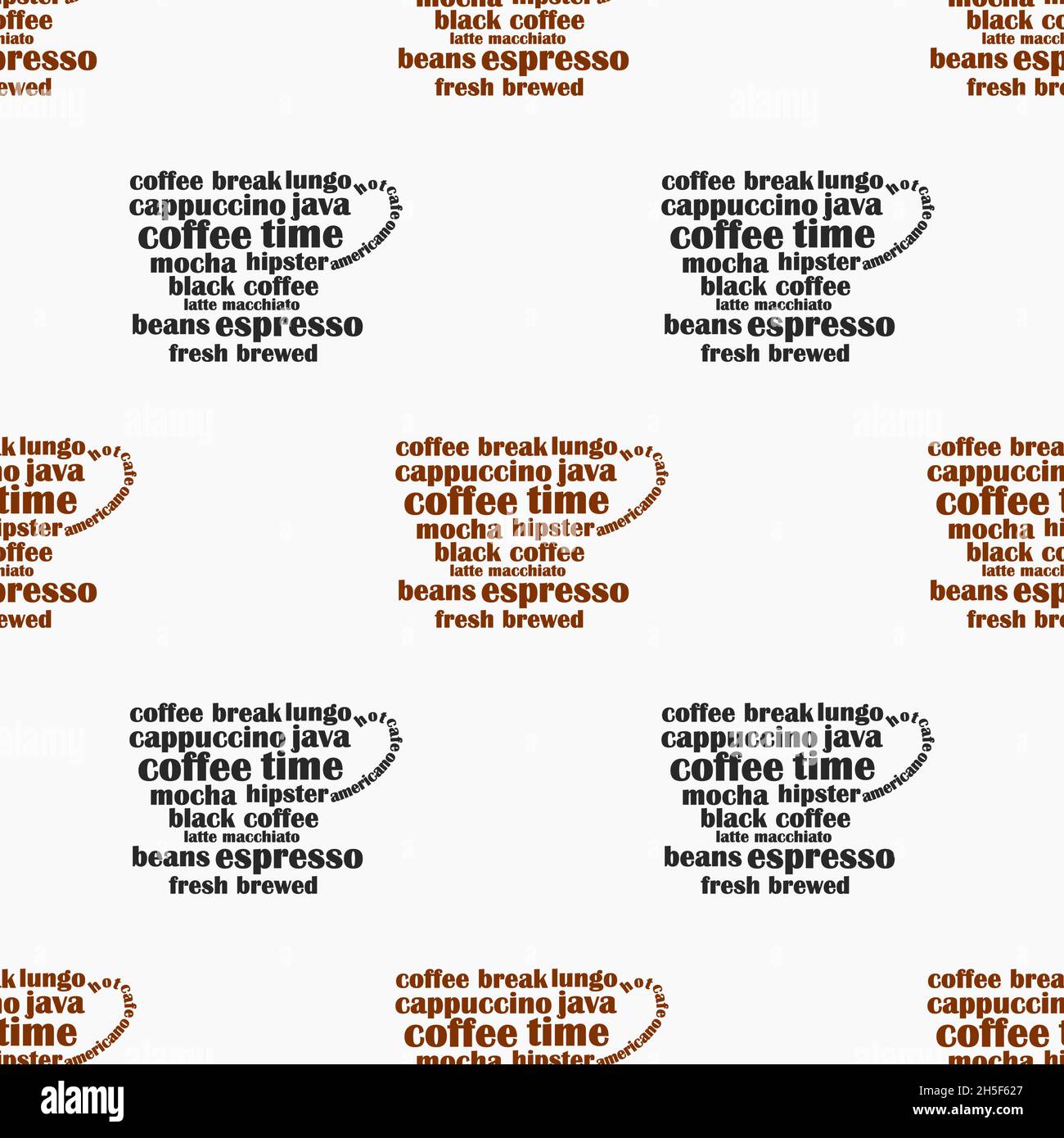 Coffee cups seamless pattern. Vector illustration Stock Vector Image ...