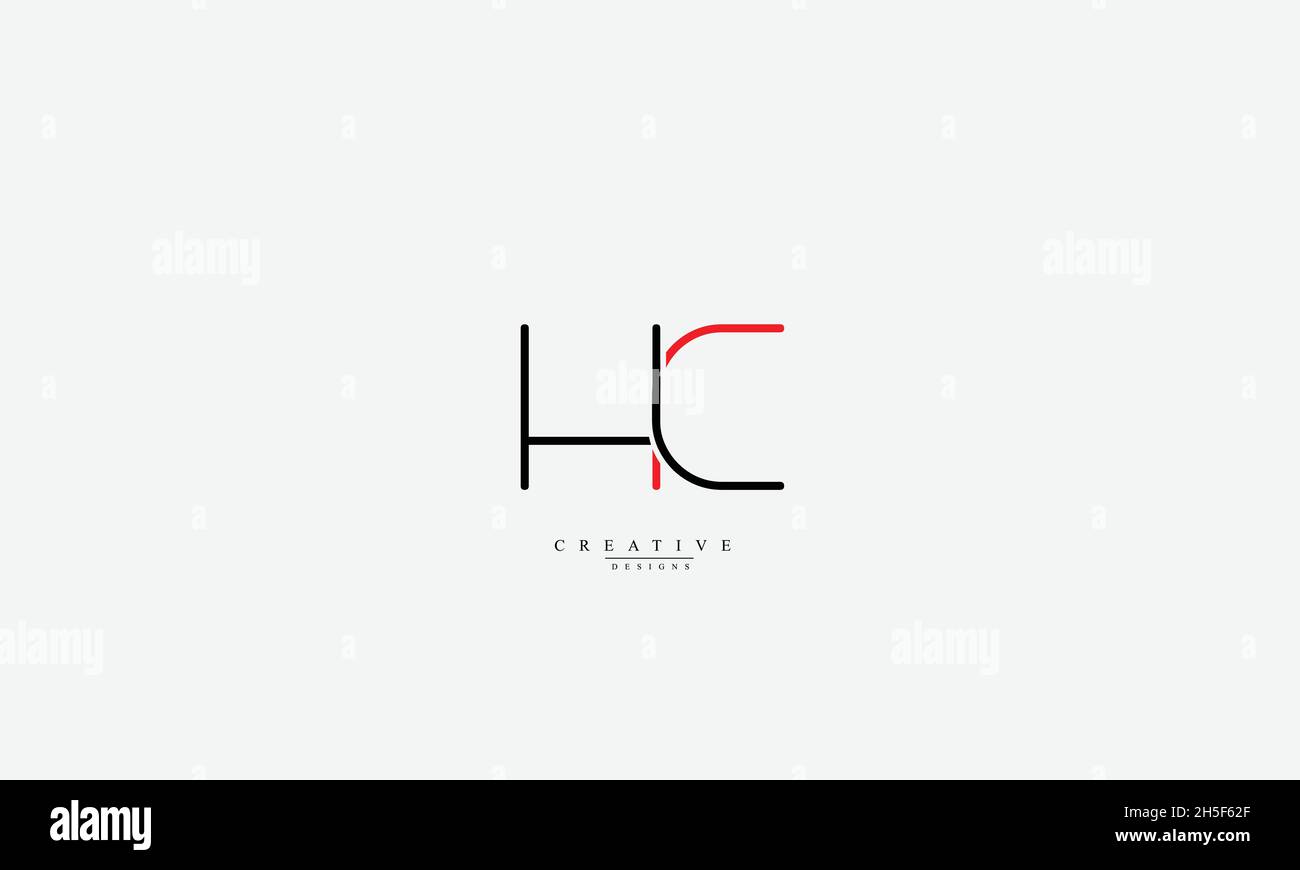 Alphabet letters Initials Monogram logo HC CH H C Stock Vector