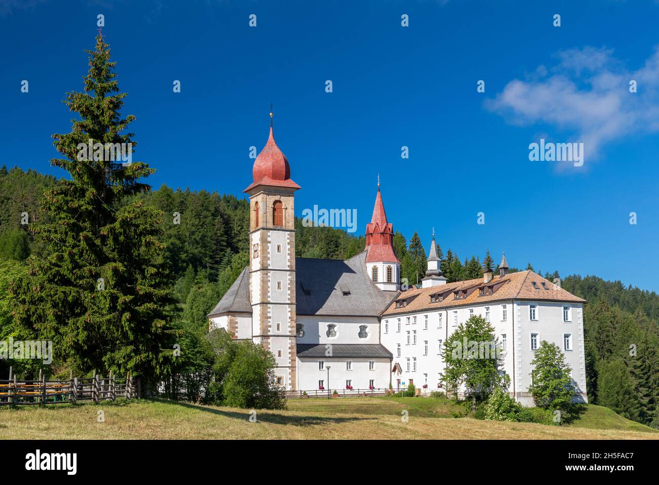 Maria Weissenstein, famous pilgrimage site in South Tyrol, Italy Stock Photo