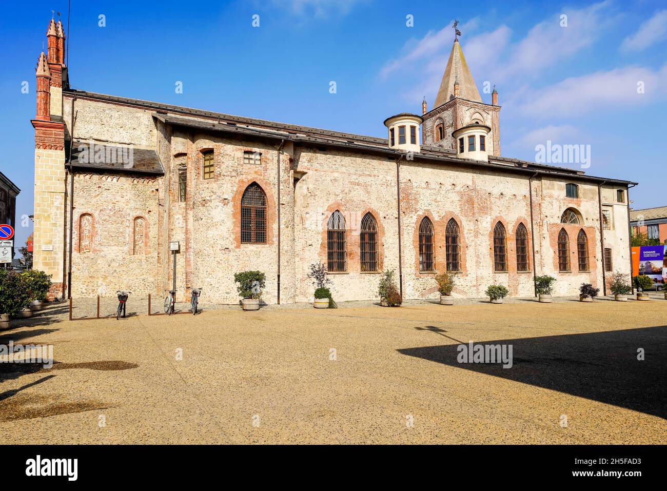St Francis’ Monumental Complex by Piazza V. Virginio and Via Santa Maria, in Cuneo, is a precious architectural testimony of the medieval city, The Ca Stock Photo