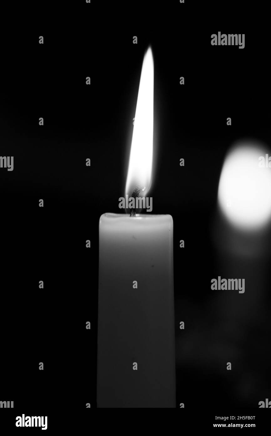Fire on the candle Black and White Stock Photos & Images Alamy