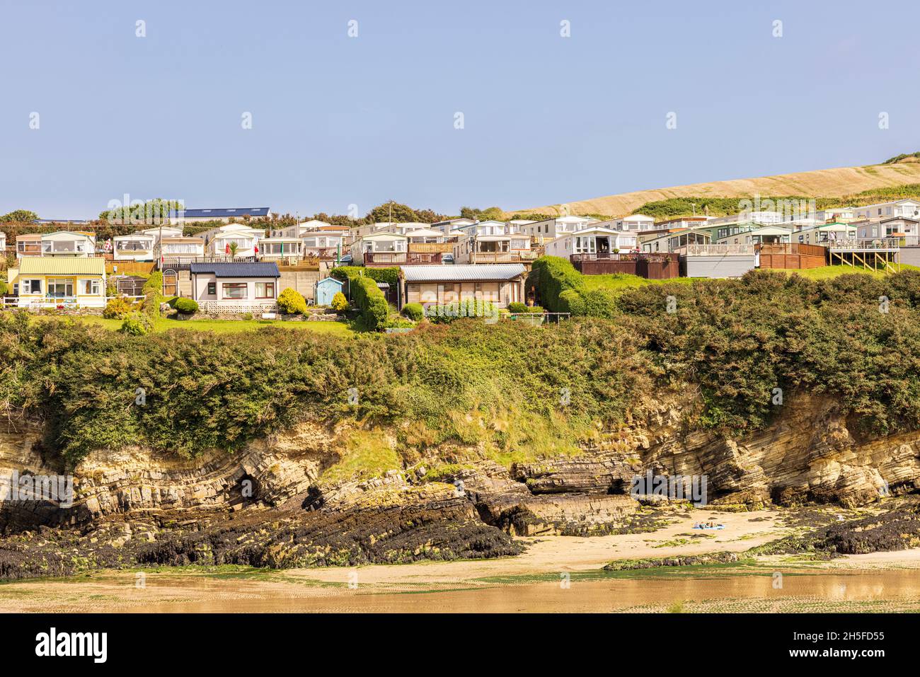 Holiday homes and static caravans at Roberts Cove, County Cork, Ireland