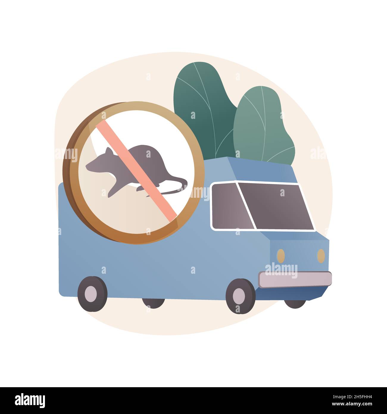 Rodents pest control service abstract concept vector illustration. Stock Vector