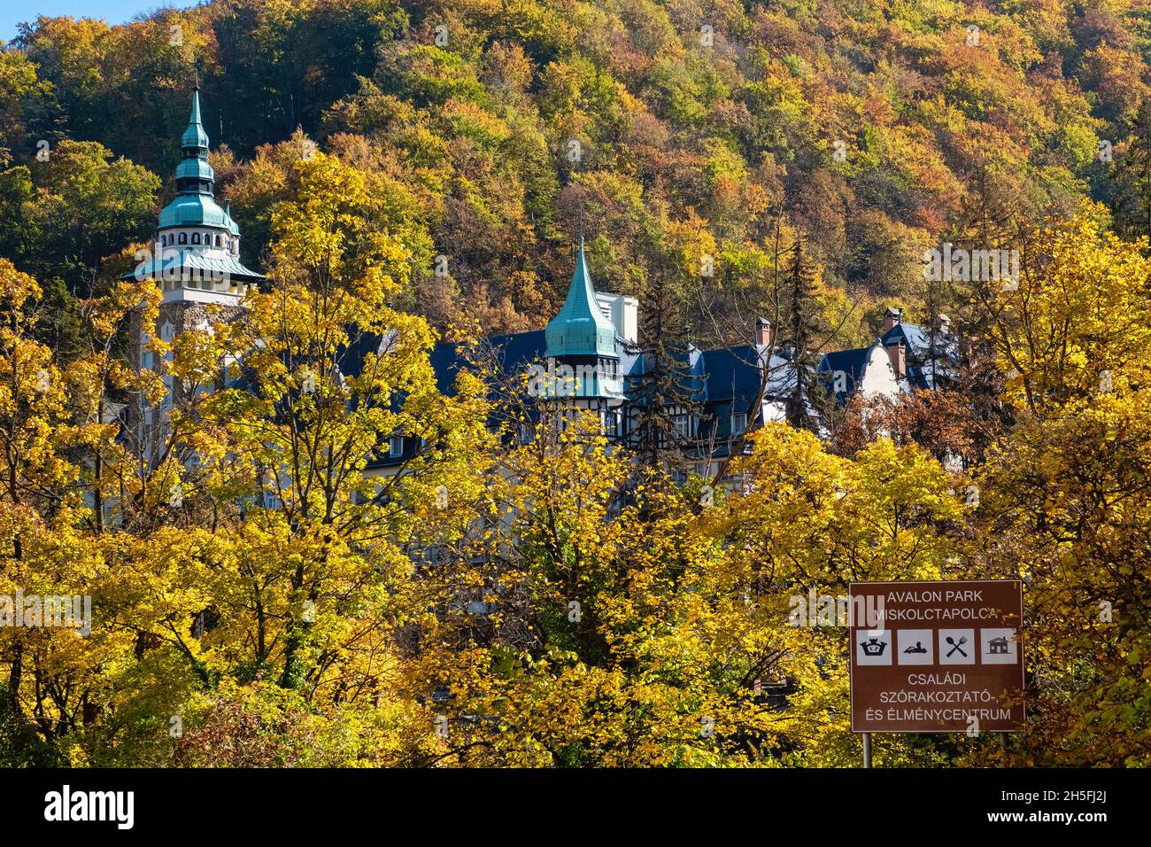View of the Palace Hotel, Lillafüred, Hungary Stock Photo