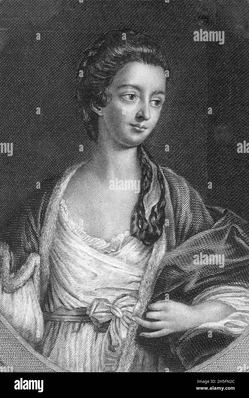 ELIZABETH PIERREPONT (1721-1788) née Chudleigh. English noblewoman, Duchess of Kingston-upon-Hull. Stock Photo