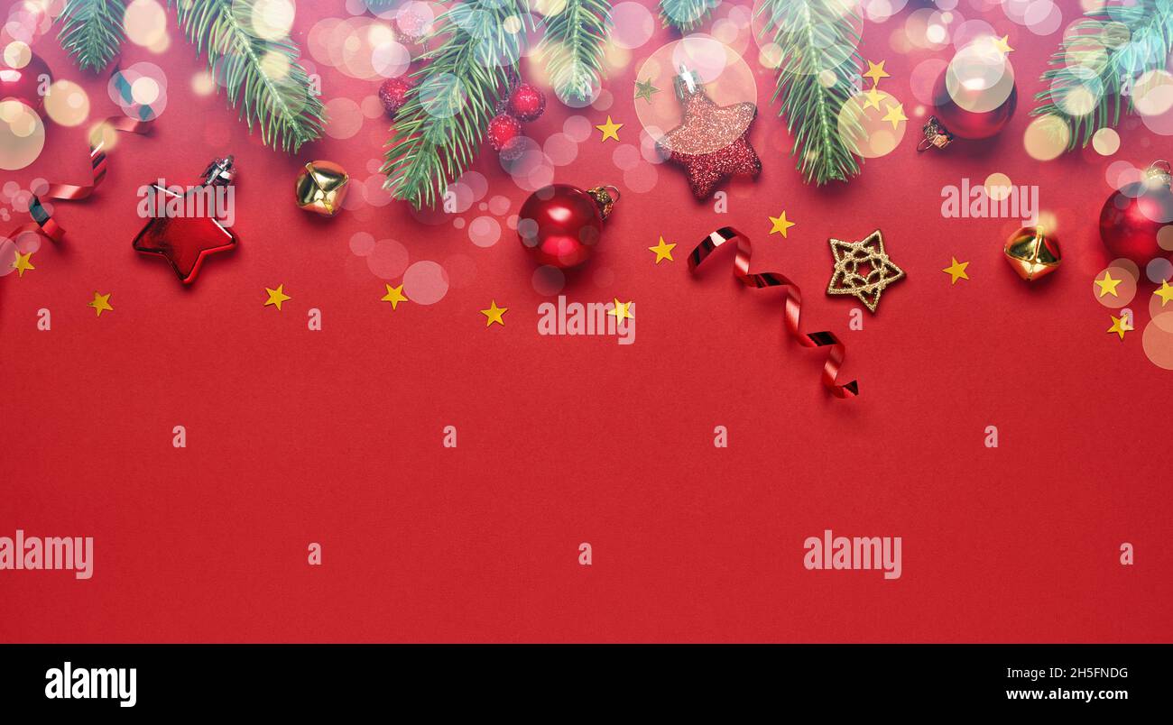 Christmas banner fir branches hi-res stock photography and images - Alamy