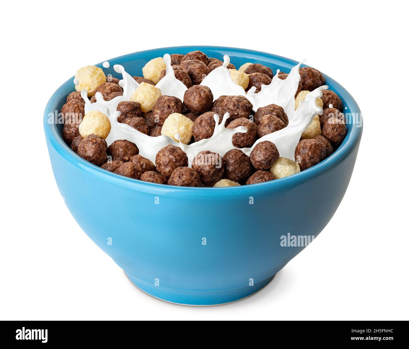 Cereal Bowl With Milk Splashing