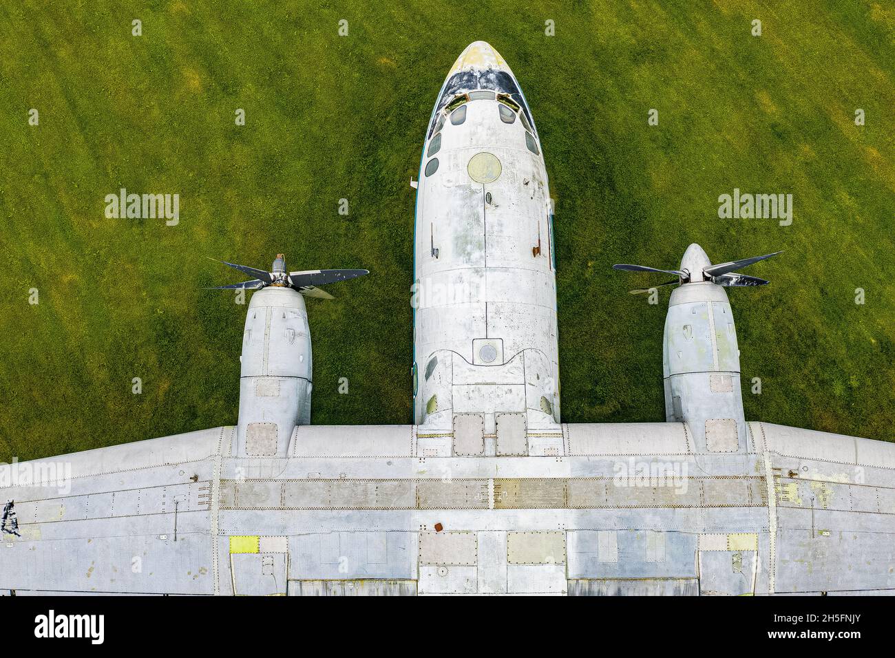 Flugzeug aus der Luft fotografiert | Airplane aerial view Stock Photo