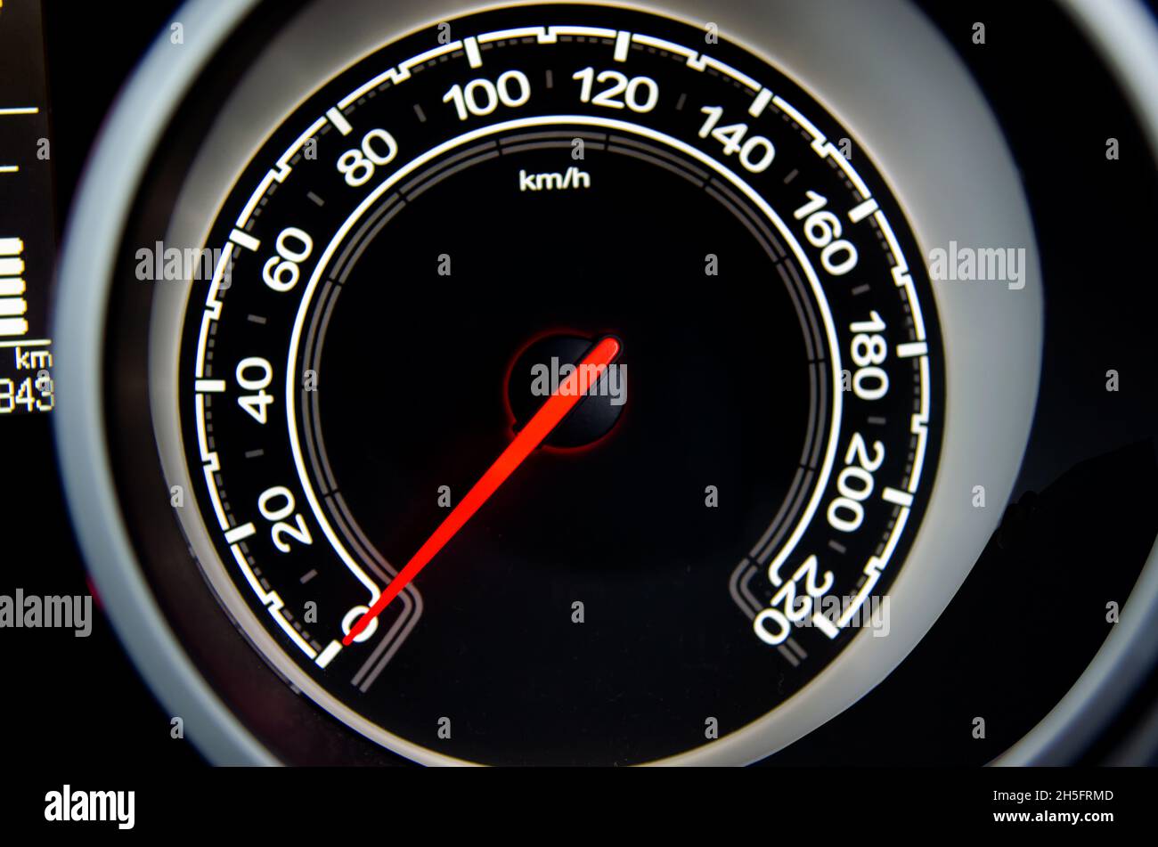 Details of Modern digital speedometer car Stock Photo Alamy