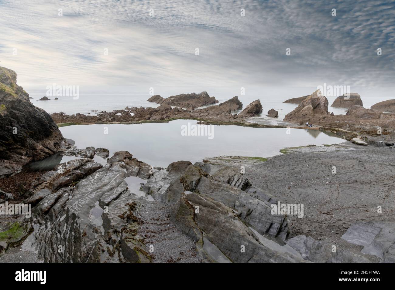 View of the tidal bathing pool in the Victorian Tunnels in