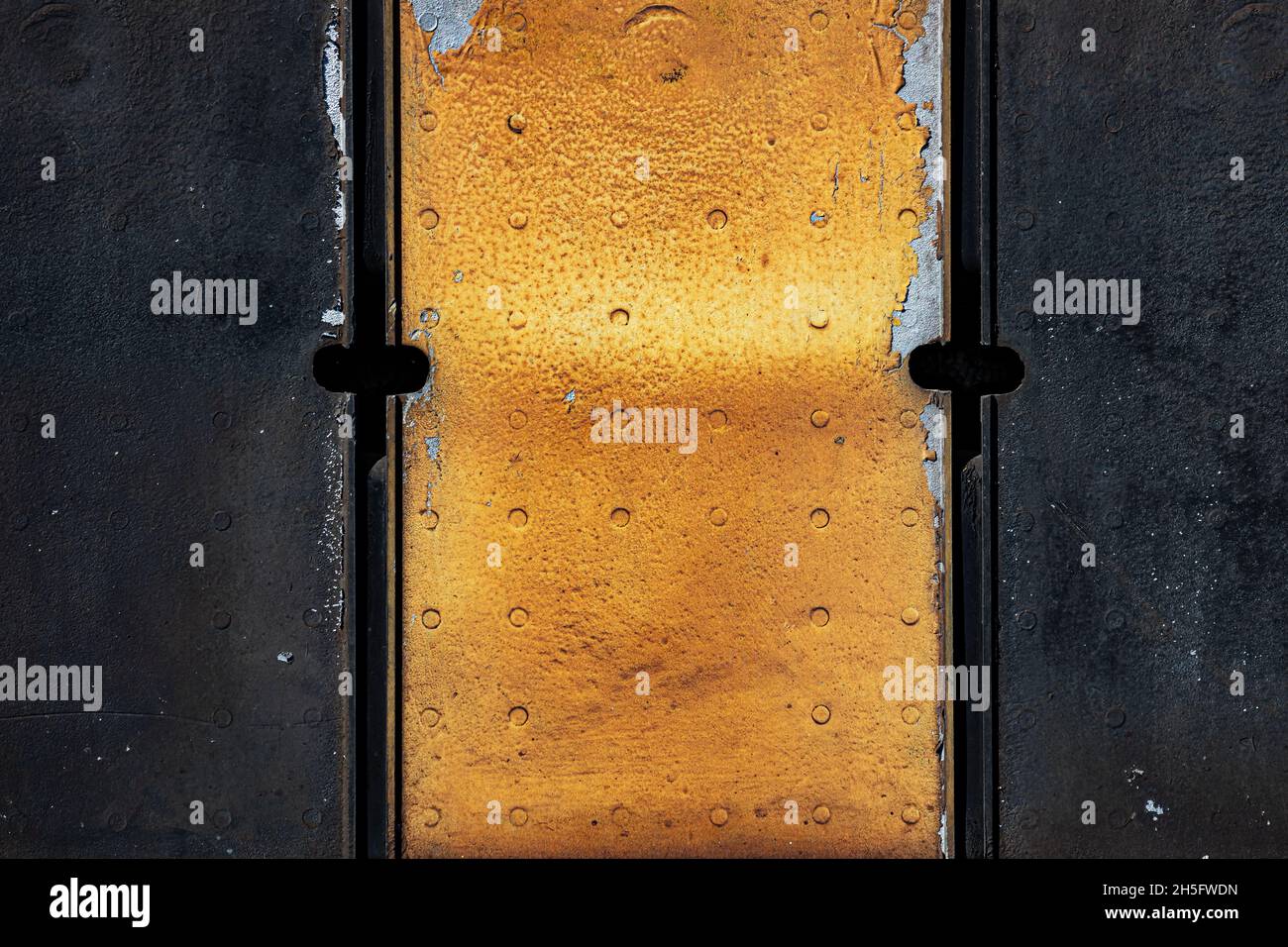 Metal abstract texture. Surface grunge backdrop. Dirty effect pattern. Material background. Graphic resource. Stock Photo