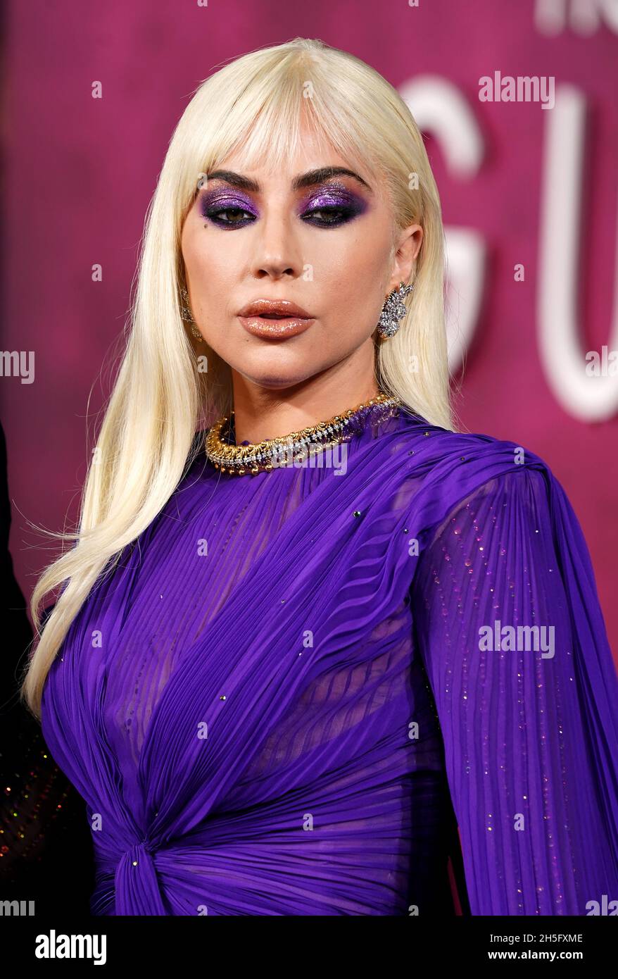 Lady Gaga attending the House of Gucci UK Premiere, held at the Odeon Leicester Square, London. Picture date: Tuesday November 9, 2021. Stock Photo