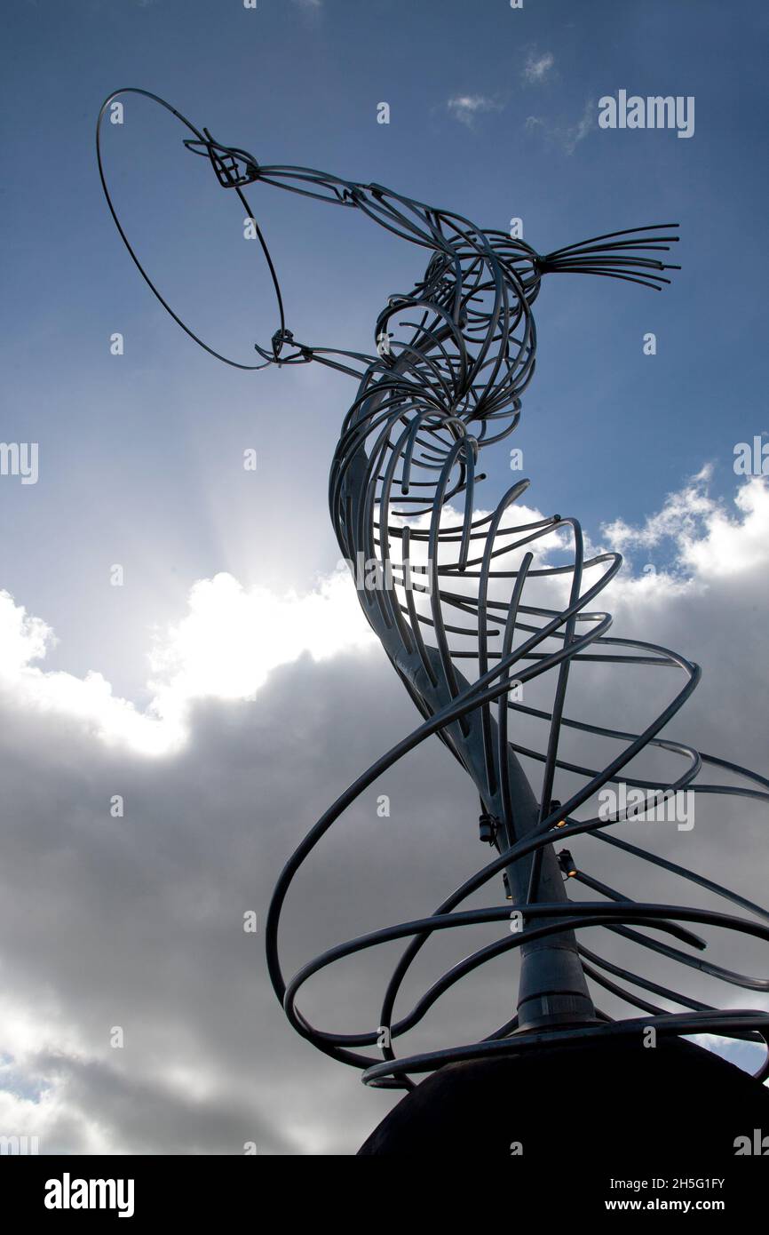 Beacon of Hope statue in Thanksgiving Square Belfast Northern Ireland Stock Photo