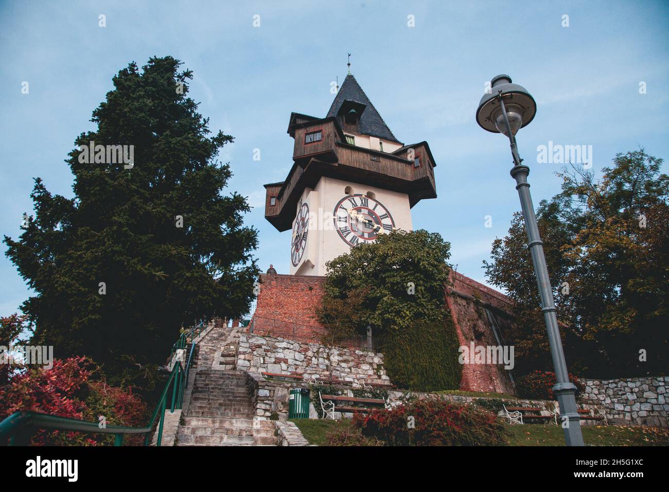 Uhrturm Clock Tower seen in Graz, Austria Stock Photo - Alamy