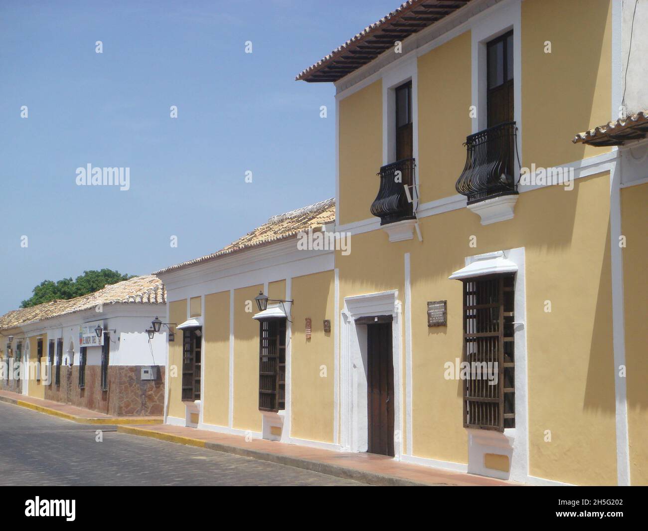 Colonial houses in rural towns in the interior of the country. Venezuela Stock Photo