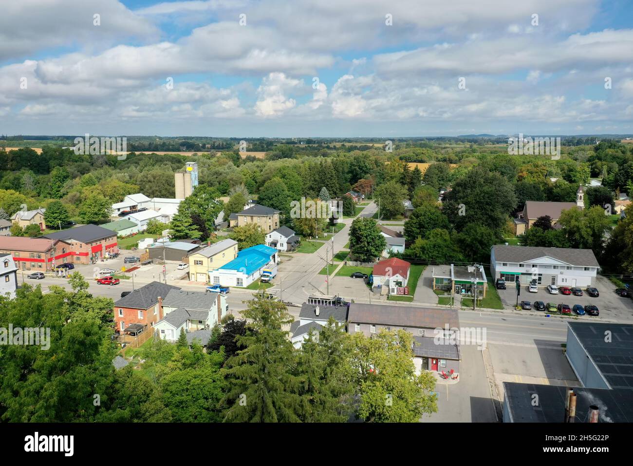 An aerial of Plattsville, Ontario, Canada Stock Photo Alamy