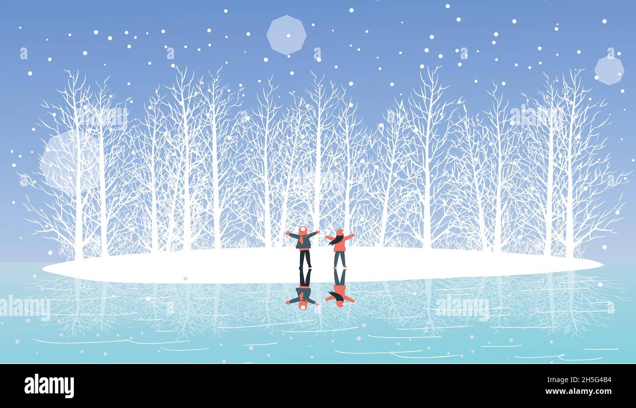 Man woman on small Stock Vector Images Alamy