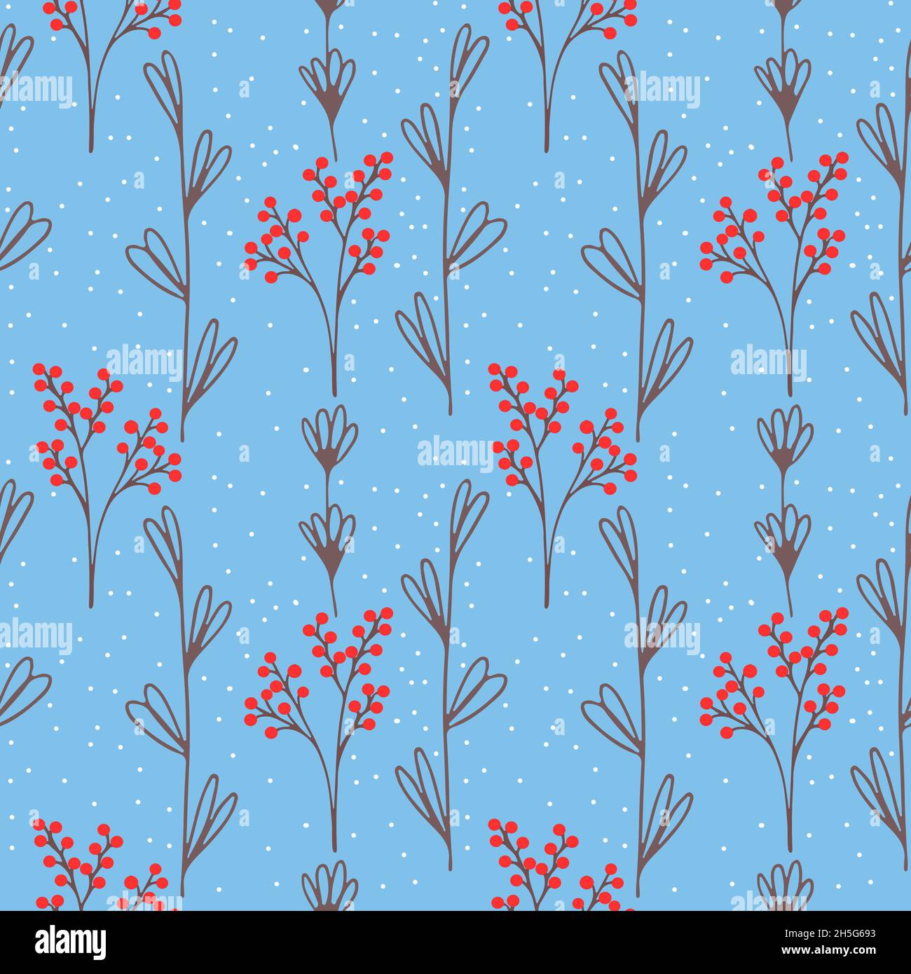 Bearies Pattern Beautiful berries seamless pattern. Nature elements print. Isolated on ...