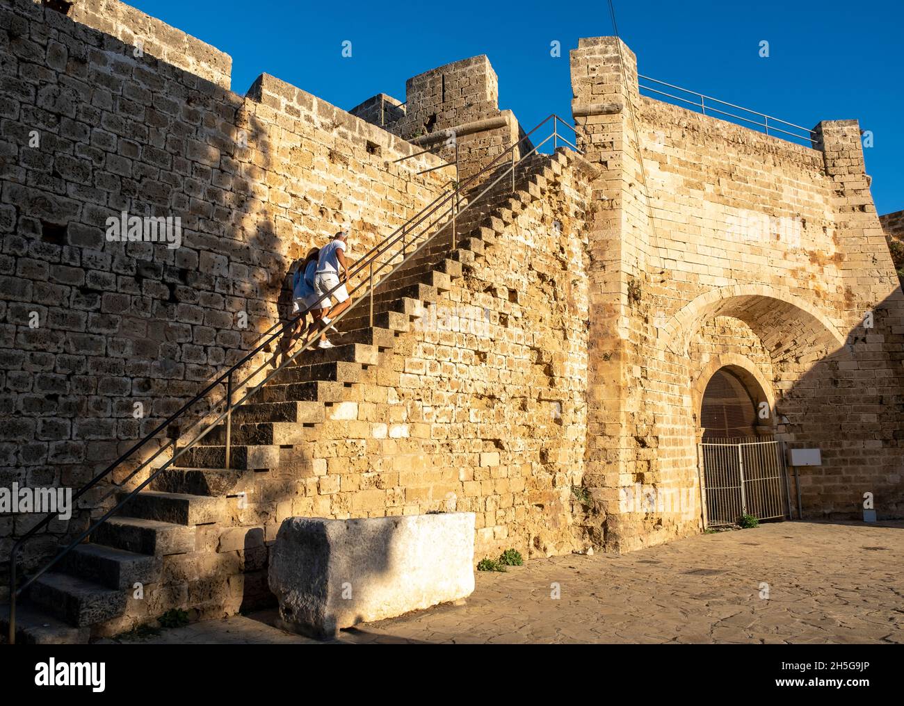 Seagate entrance on the Venetian Walls in the old city of Famagusta (Gazimagusa) in the Turkish Republic of Northern Cyprus Stock Photo