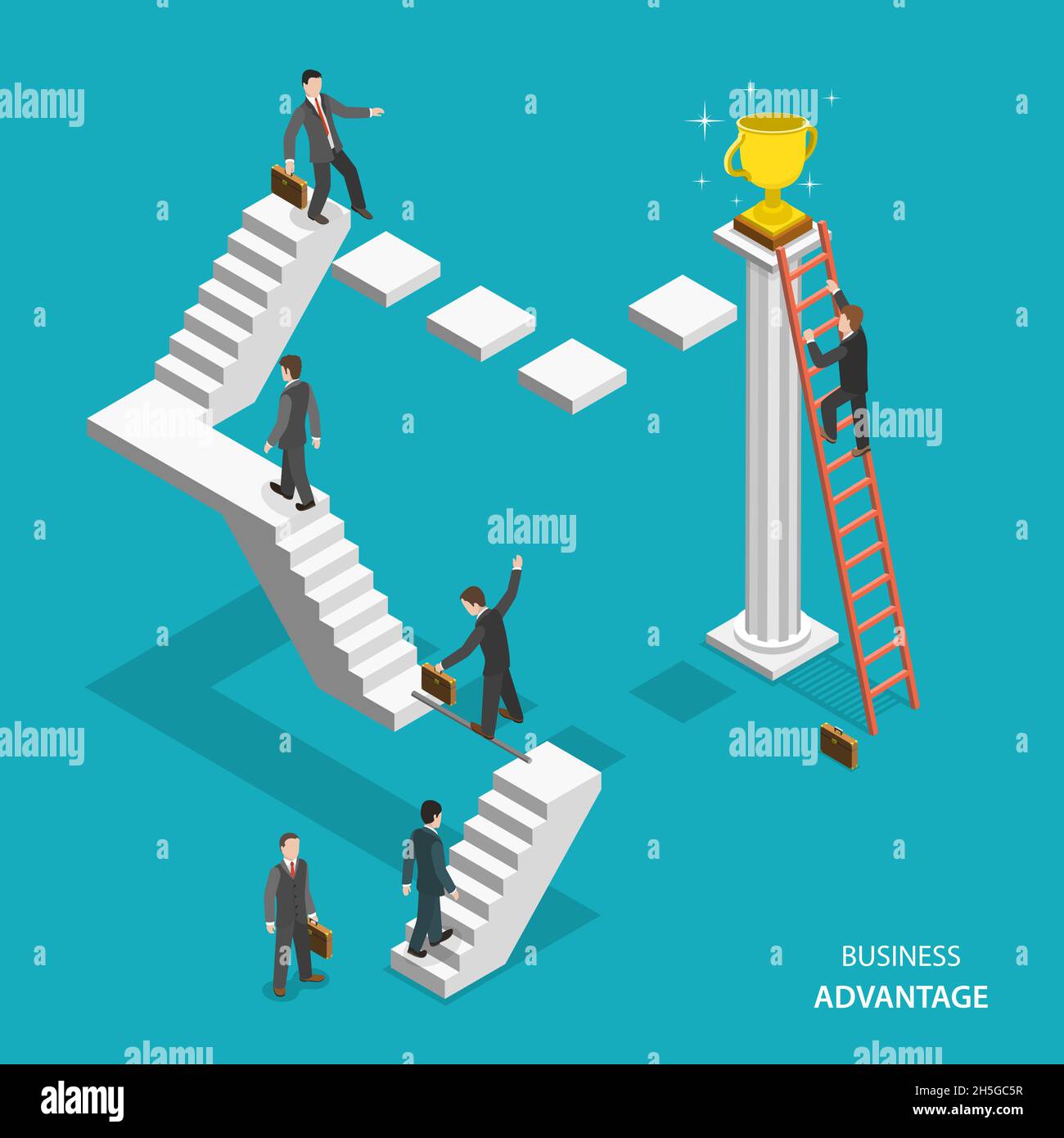 Business advantage isometric flat vector concept Stock Vector Image ...