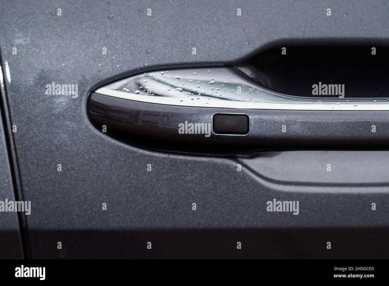 Car door handle. Keyless entry car door handle with touch sensor. Access button Stock Photo Alamy