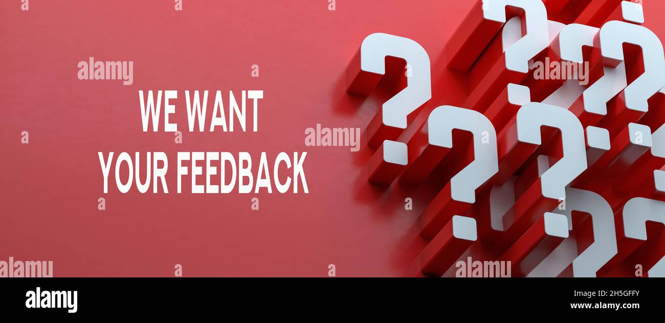 We want your feedback Stock Photo