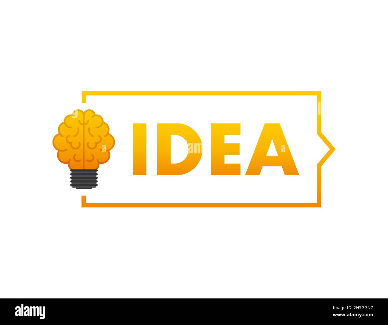 Flat idea for concept design. Lightbulb icon. Idea, solution, business, strategy concept. Vector stock illustration Stock Vector