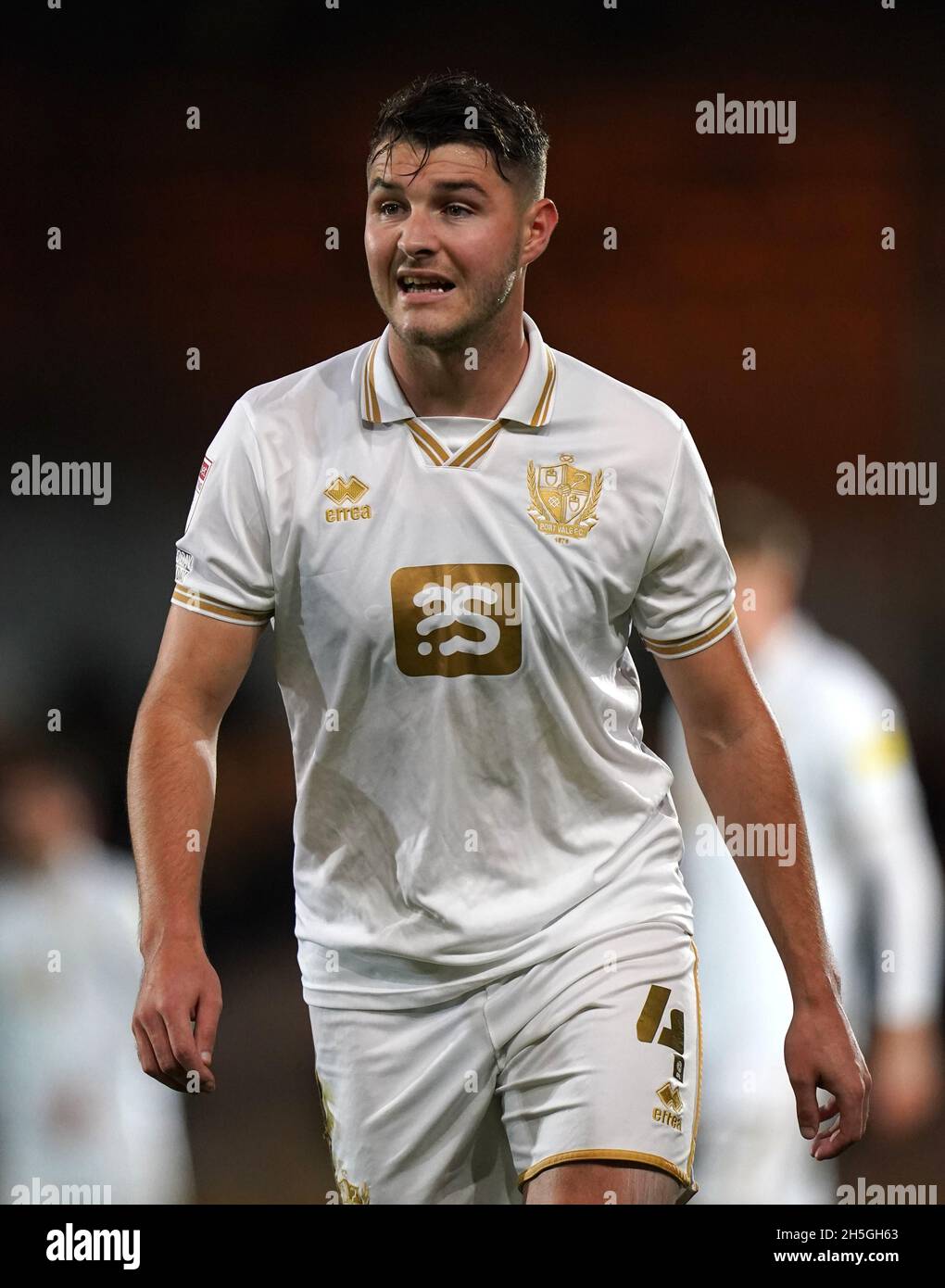 Port Vale's Brad Walker during the Papa John's Trophy Northern Group D  match at Vale Park, Stoke-on-Trent. Picture date: Tuesday November 9, 2021  Stock Photo - Alamy