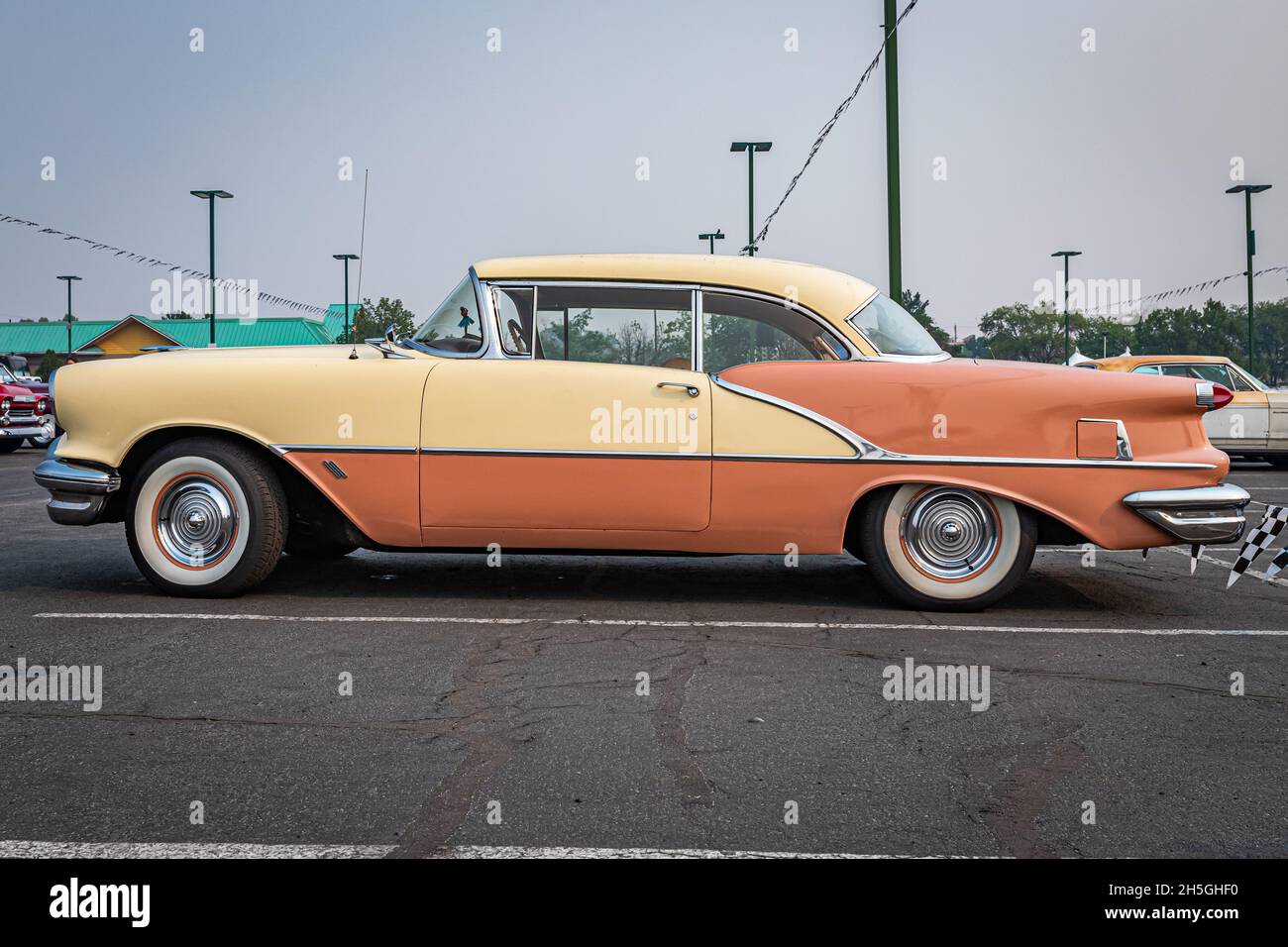 Reno, NV - August 6, 2021: 1956 Oldsmobile 88 Hardtop Coupe at a local car show. Stock Photo