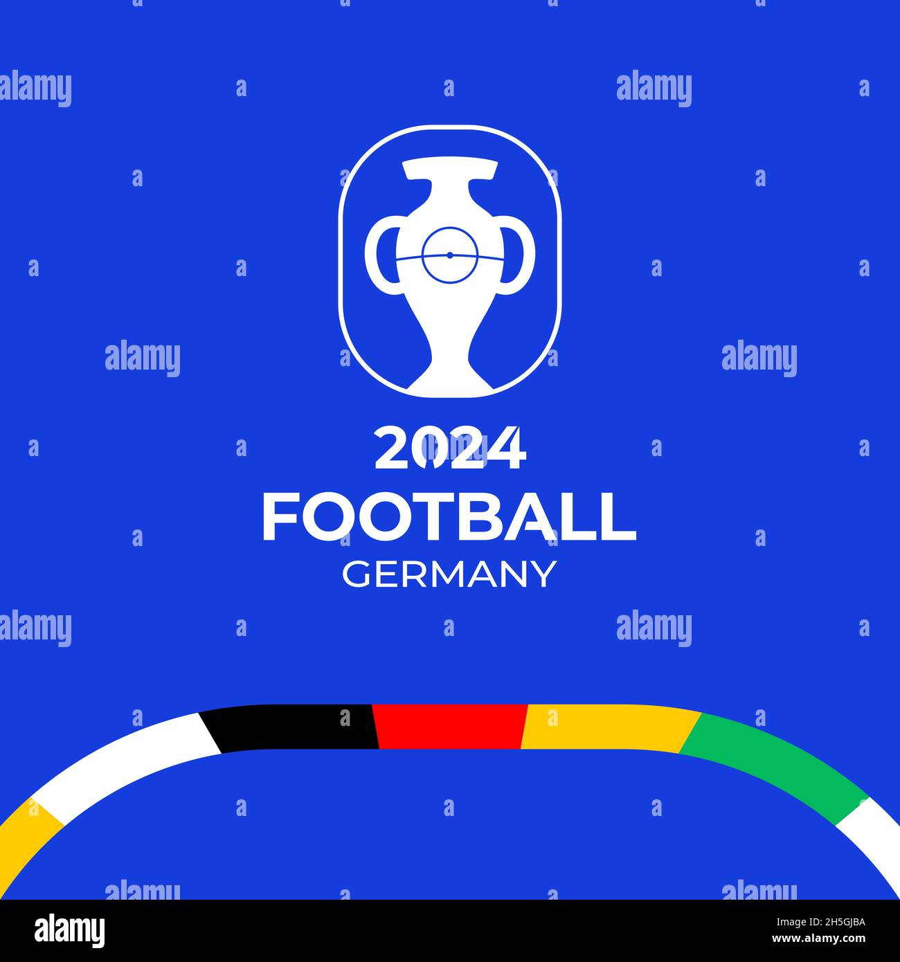 2024 football championship vector logo. Football or soccer Germany 2024