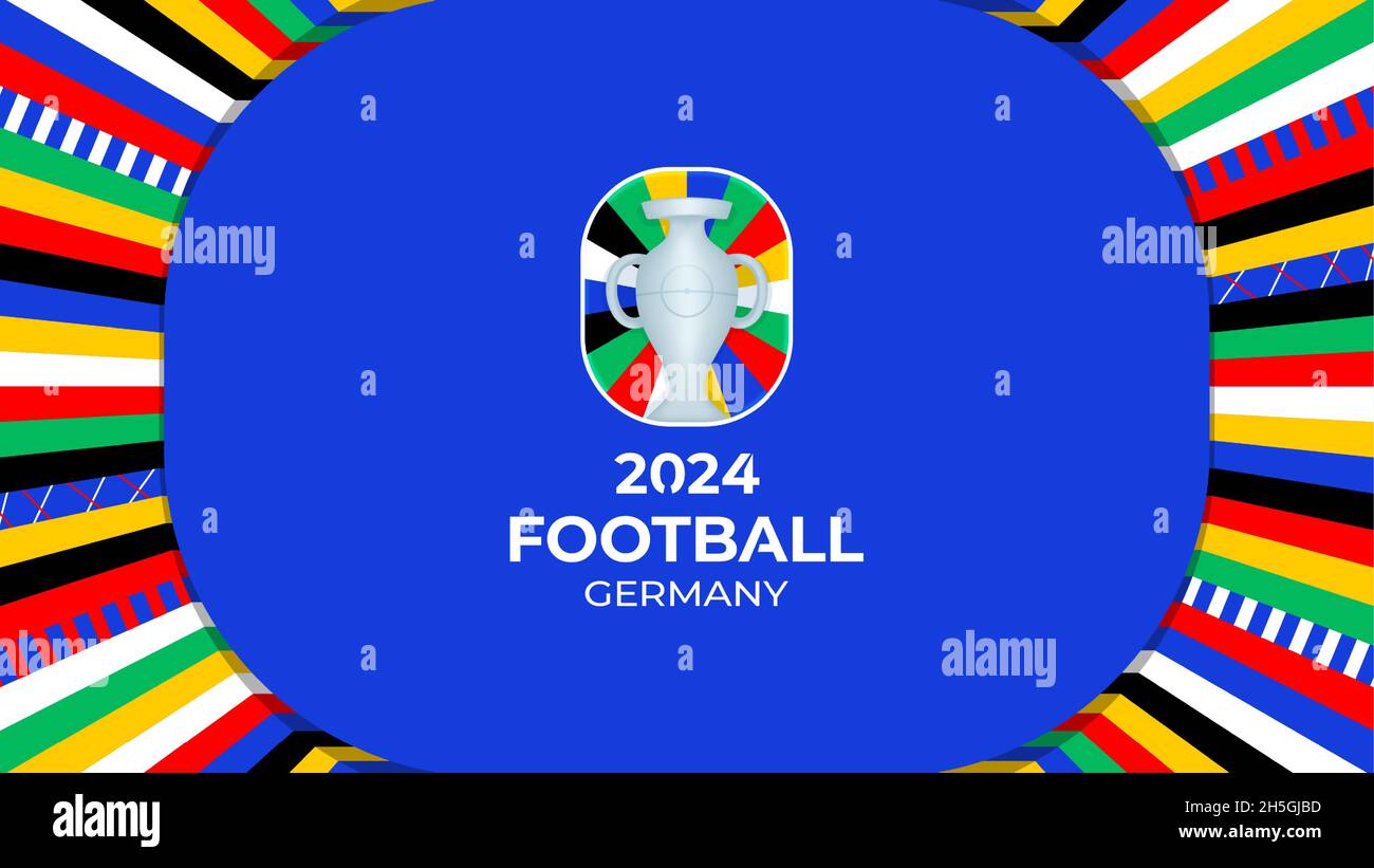 Football championship 2025 blue background vector stock illustration