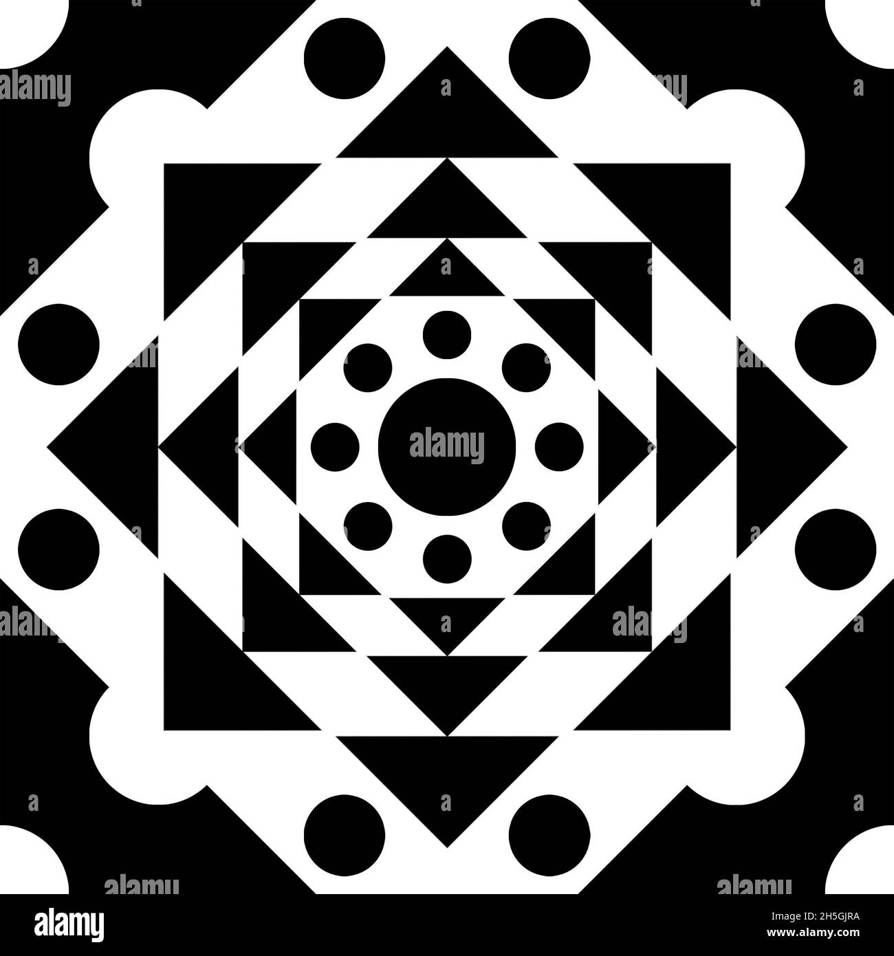 Illustration Of Minimalistic Black And White Patterns Background Stock