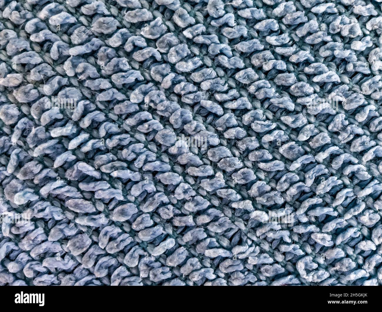 Blue microfiber towel macro shot Stock Photo