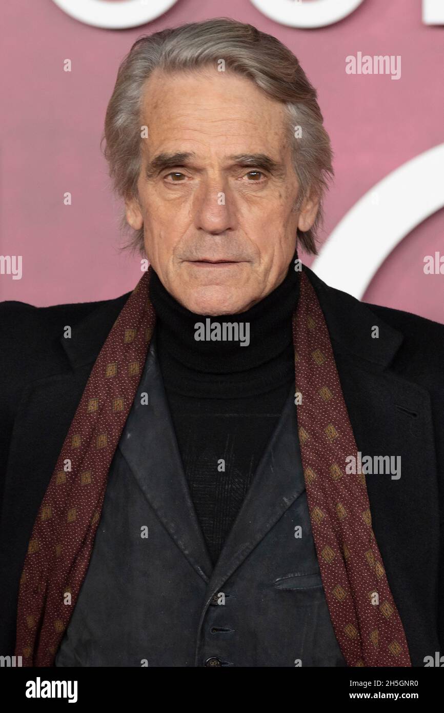 09/11/2021. London, UK. Jeremy Irons attends the House Of Gucci film premiere in House Of Gucci UK Film. Premiere - London, UK. 09 November 2021. Stock Photo