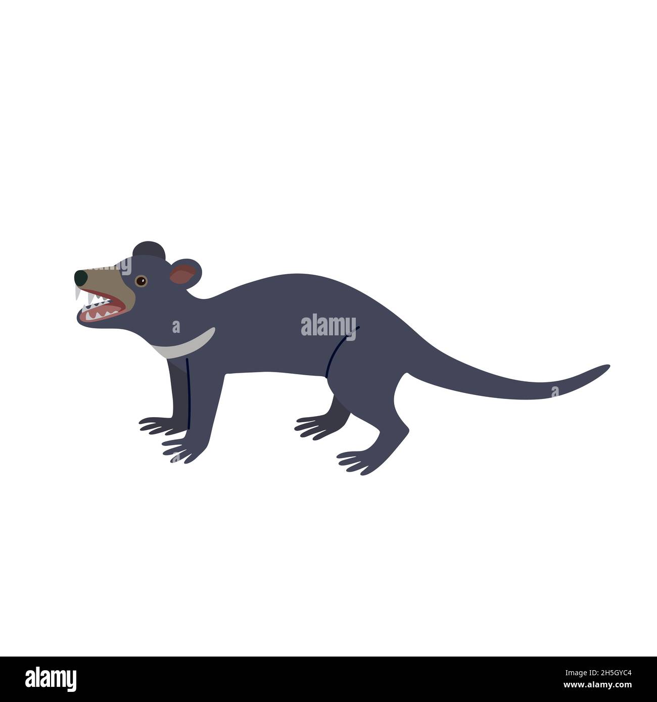 Cute cartoon Tasmanian devil isolated on white background Stock Vector ...