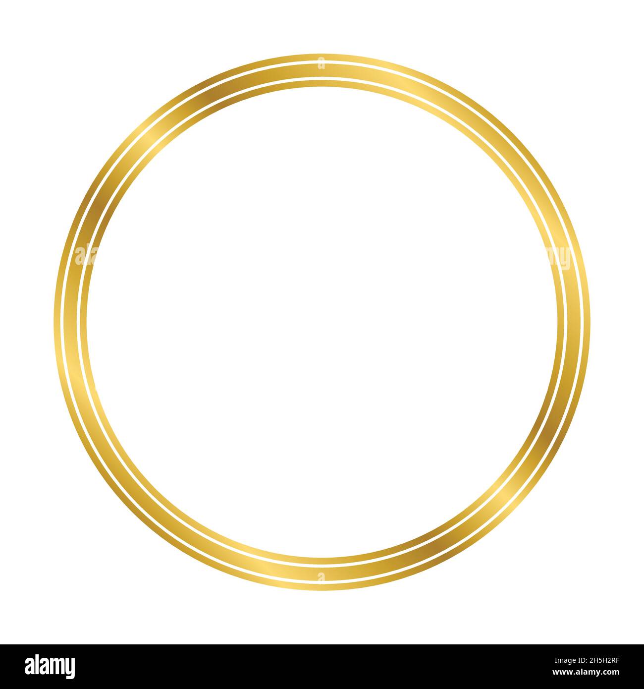Gold shiny glowing vintage circle frame with shadows isolated on white  background. Gold realistic square border. Vector illustration Stock Vector  Image & Art - Alamy