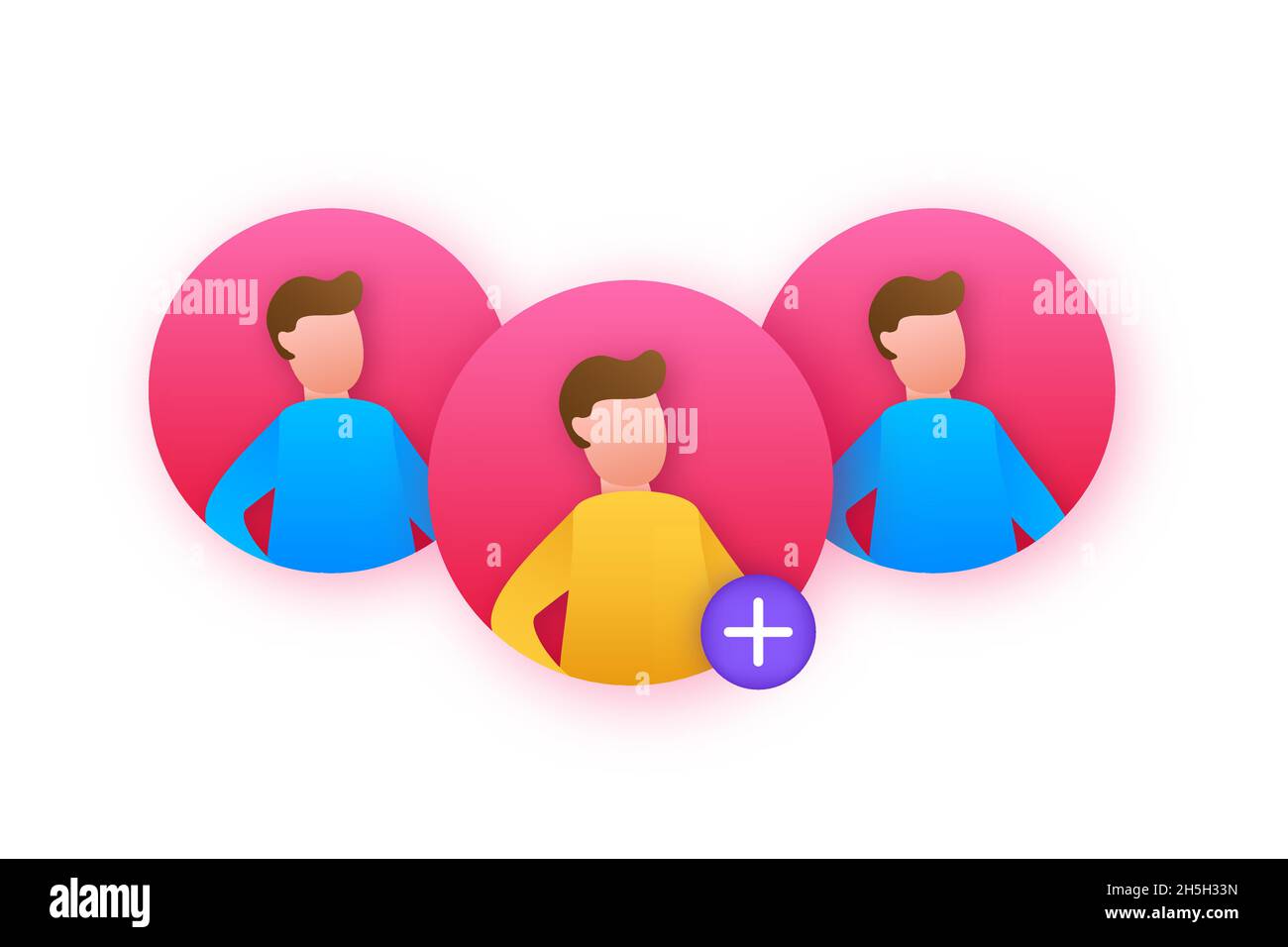 Button Follow us on white background. Flat banner. Vector illustration Stock Vector