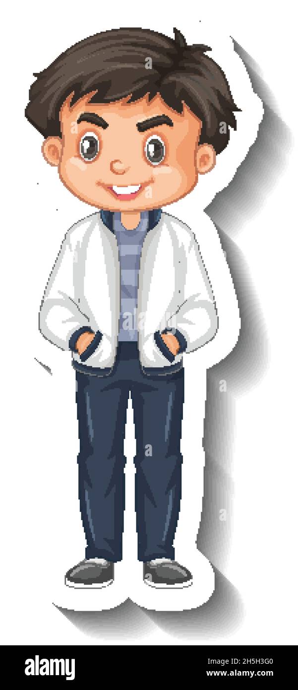 A boy wears bomber jacket cartoon character illustration Stock Vector Image & Art - Alamy A boy wears bomber jacket cartoon character illustration Stock Vector Image & Art - Alamy