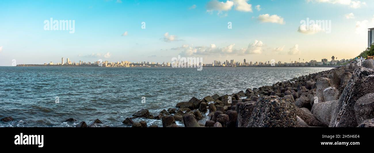 Marine Drive, Nariman Point - Mumbai, India Stock Photo