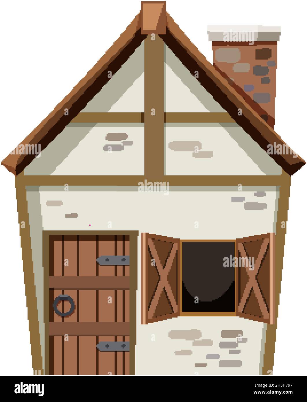 Isolated house on white background illustration Stock Vector Image ...