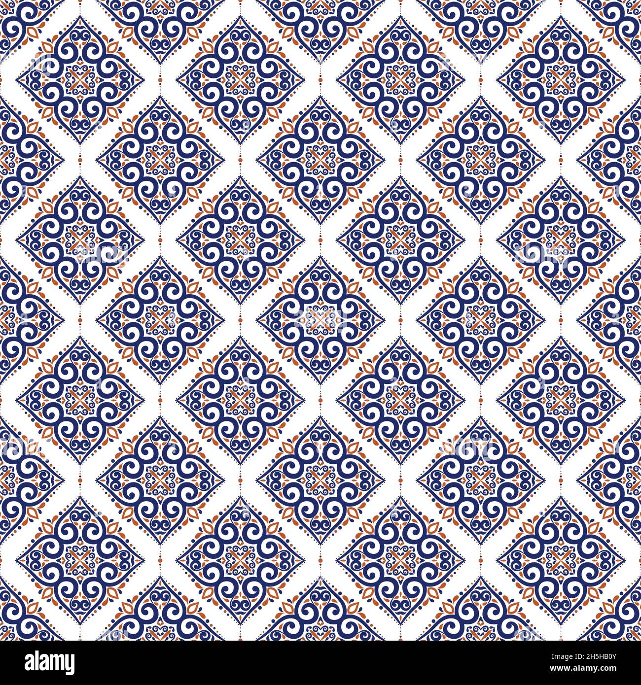 Seamless Traditional Indian Textile Fabric Pattern Stock Photo