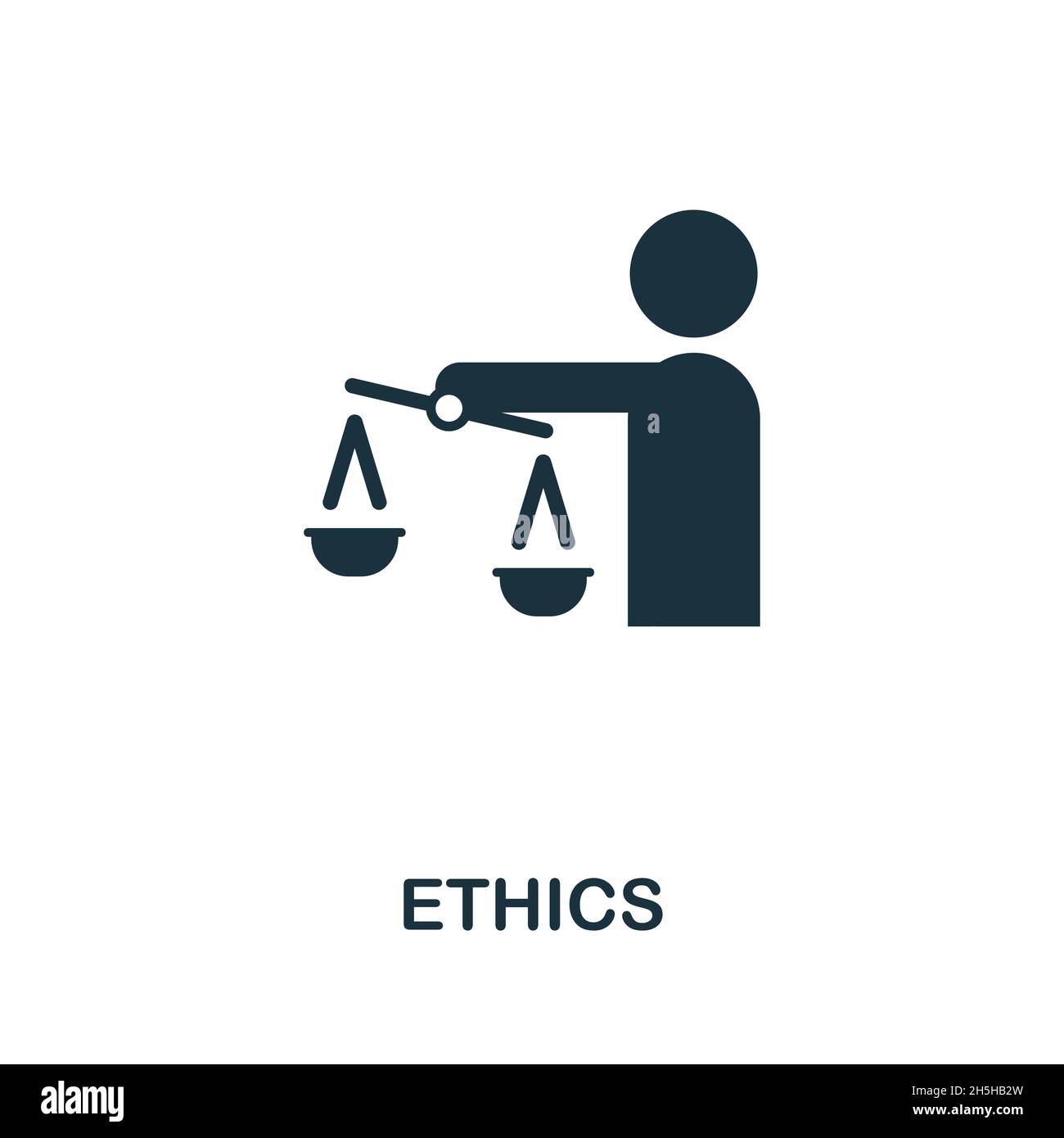 Ethics icon. Creative element from core value collection. Monochrome ...