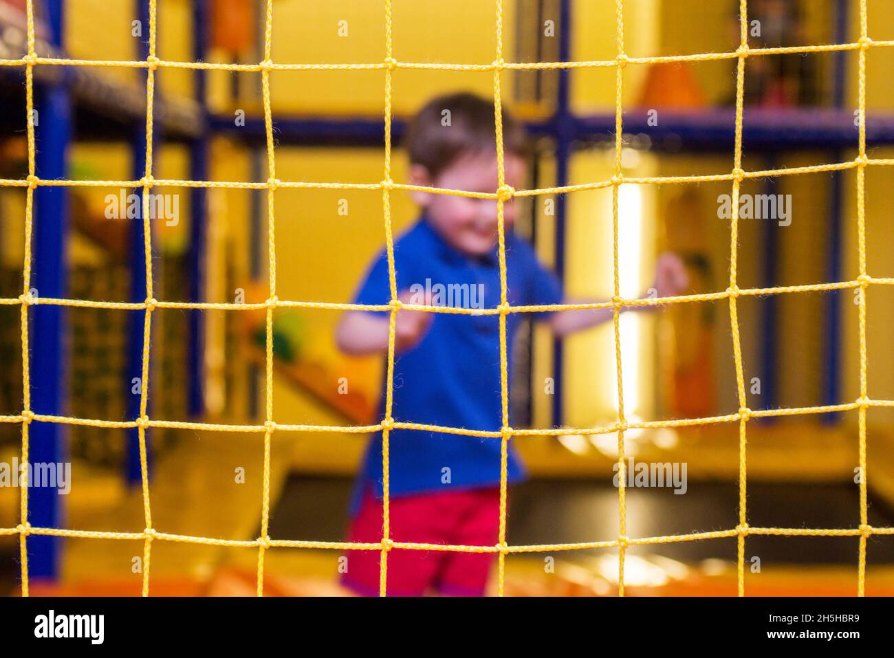 A safety net in indoor playground room Stock Photo Alamy