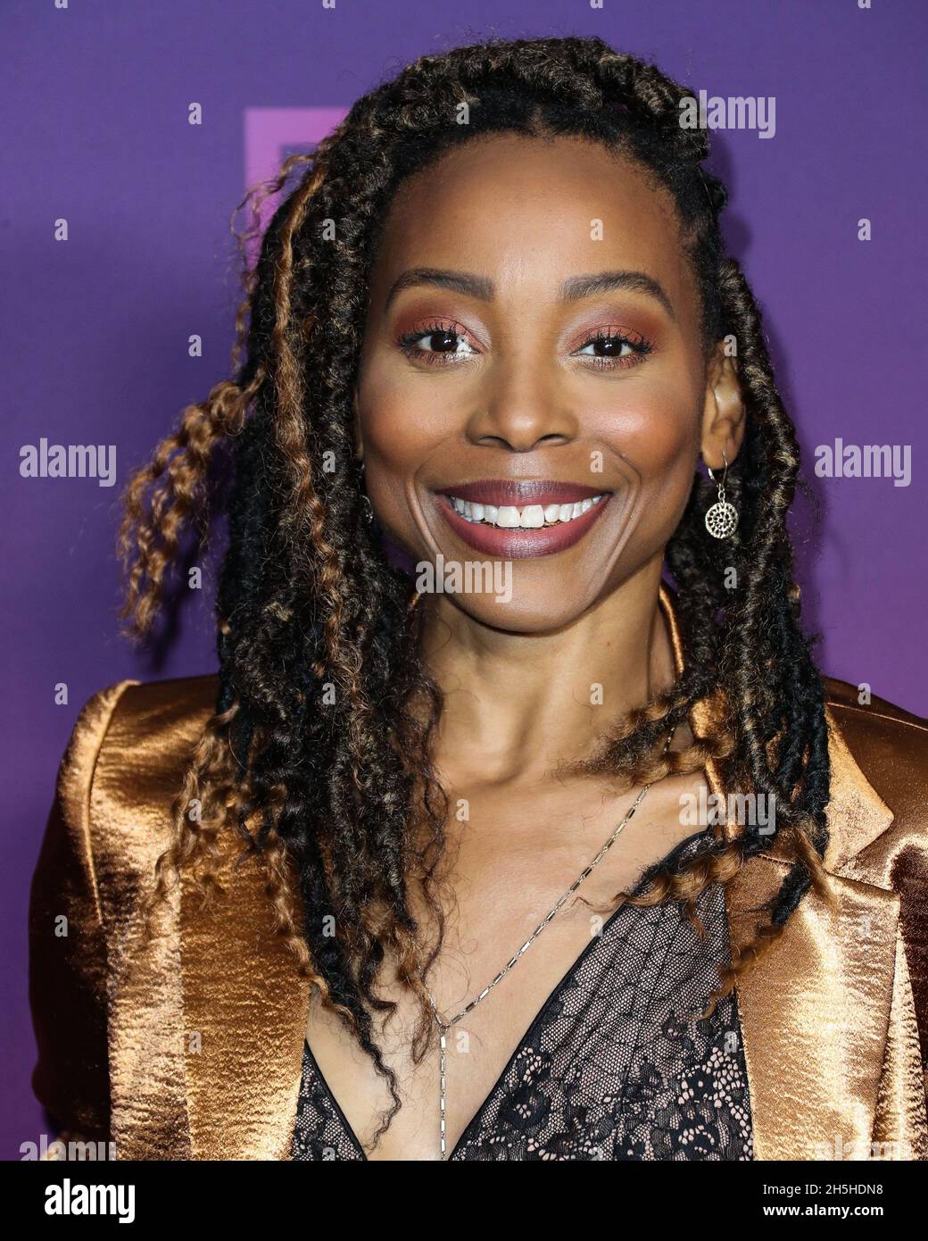 WEST HOLLYWOOD, LOS ANGELES, CALIFORNIA, USA - NOVEMBER 09: Actress Erica Ash arrives at the Los Angeles Special Screening Of Paula Patton's BET+ Original 'Sacrifice' held at The West Hollywood EDITION Hotel on November 9, 2021 in West Hollywood, Los Angeles, California, United States. (Photo by Xavier Collin/Image Press Agency) Stock Photo