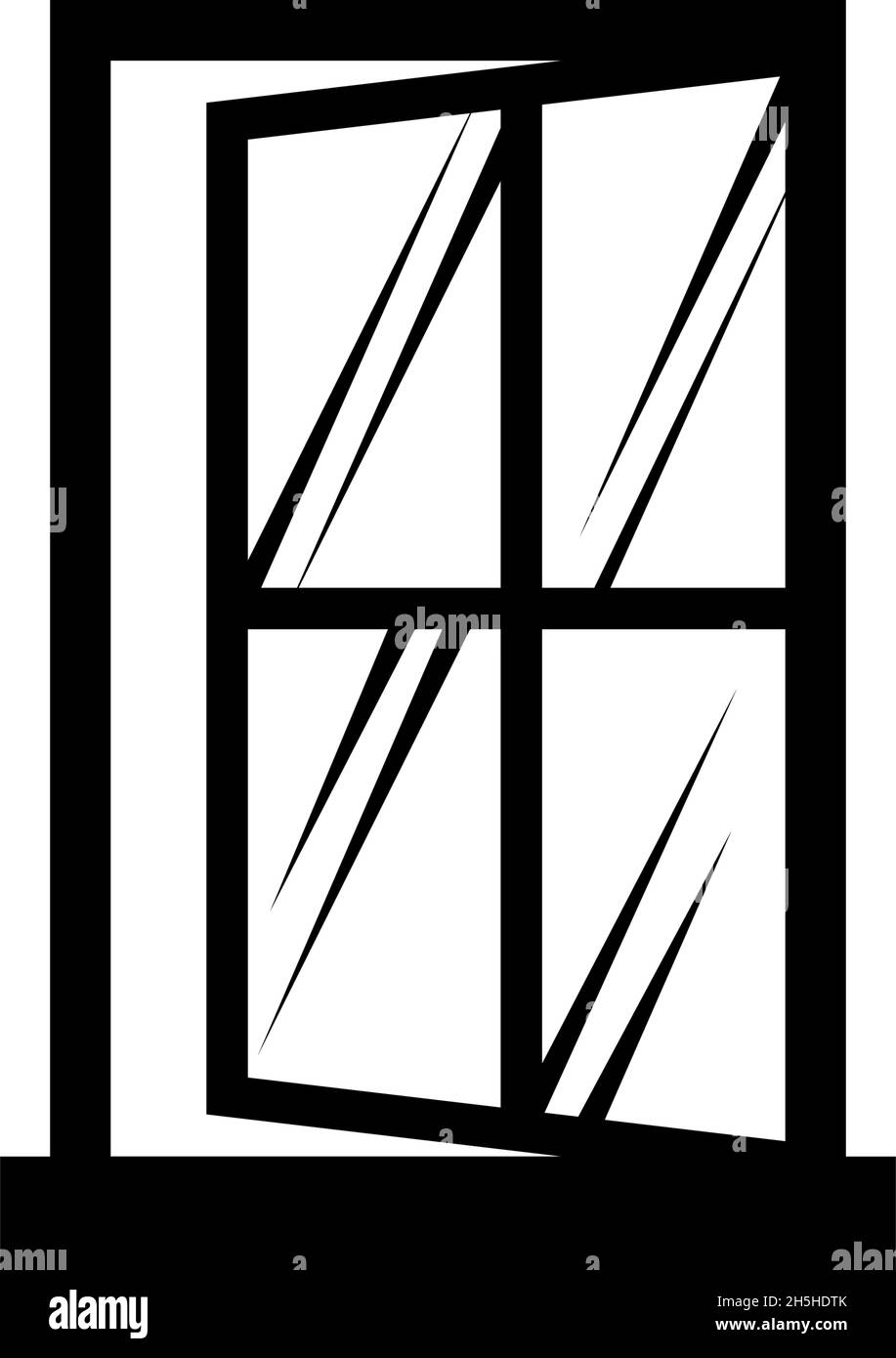 Vector open window icon hi-res stock photography and images - Alamy