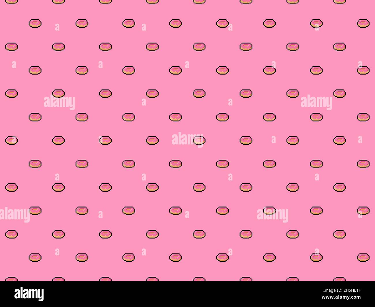 Pink pixel donut background - high res seamless pattern Stock Photo - Alamy