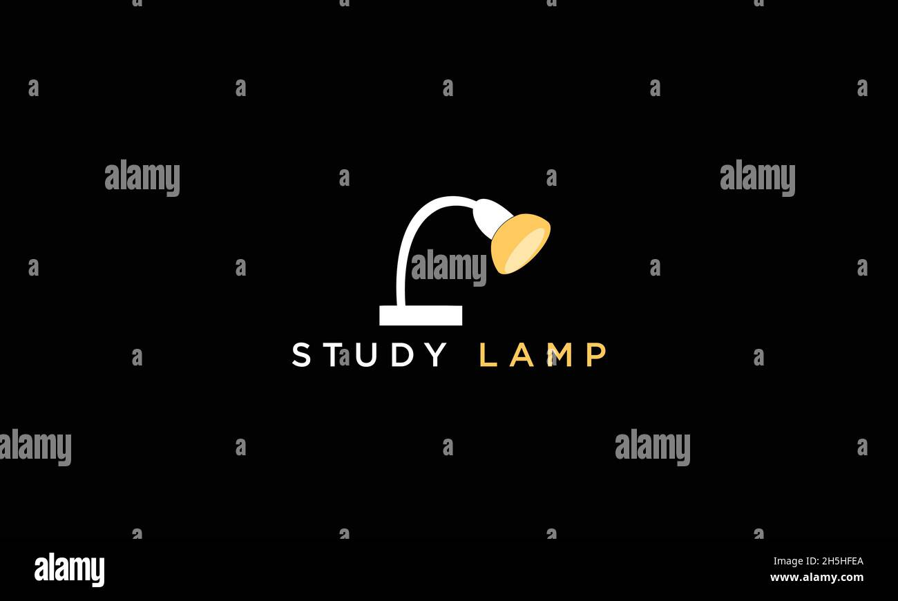 Study lamp vector logo design Stock Vector