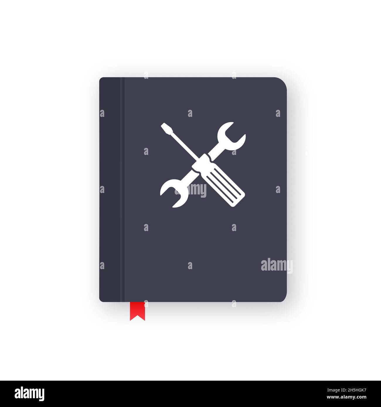 Instruction Book. User Manual book icon on white background. Vector ...