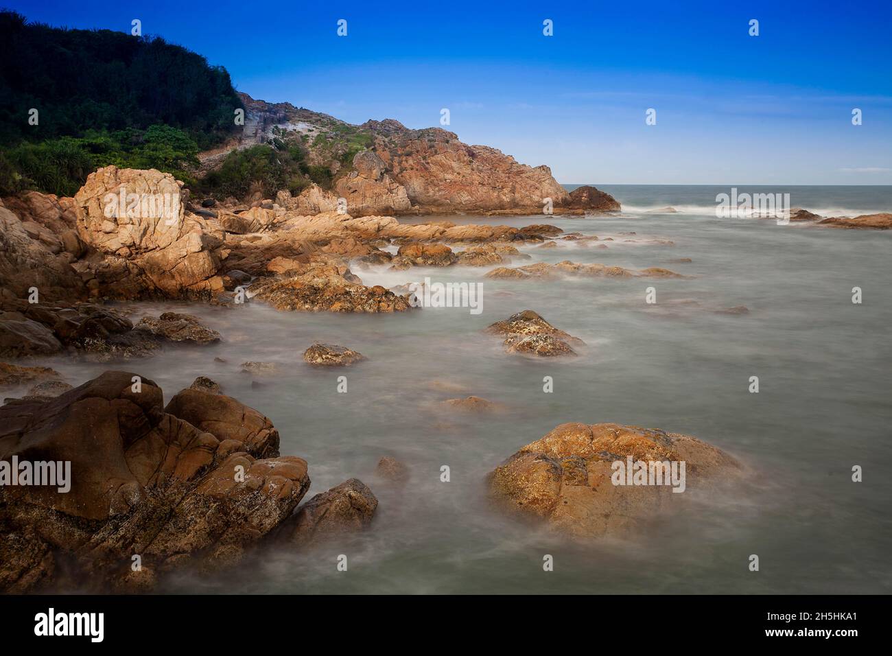 Reef at Ganh Dia, Tuy Hoa, Phu Yen Province, Vietnam Stock Photo
